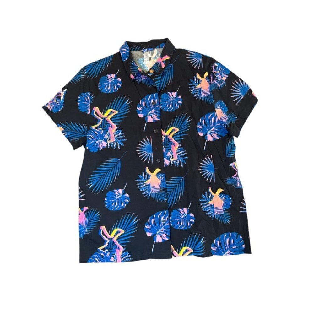 NWOT unisex Dutch Bros short sleeve button up size medium